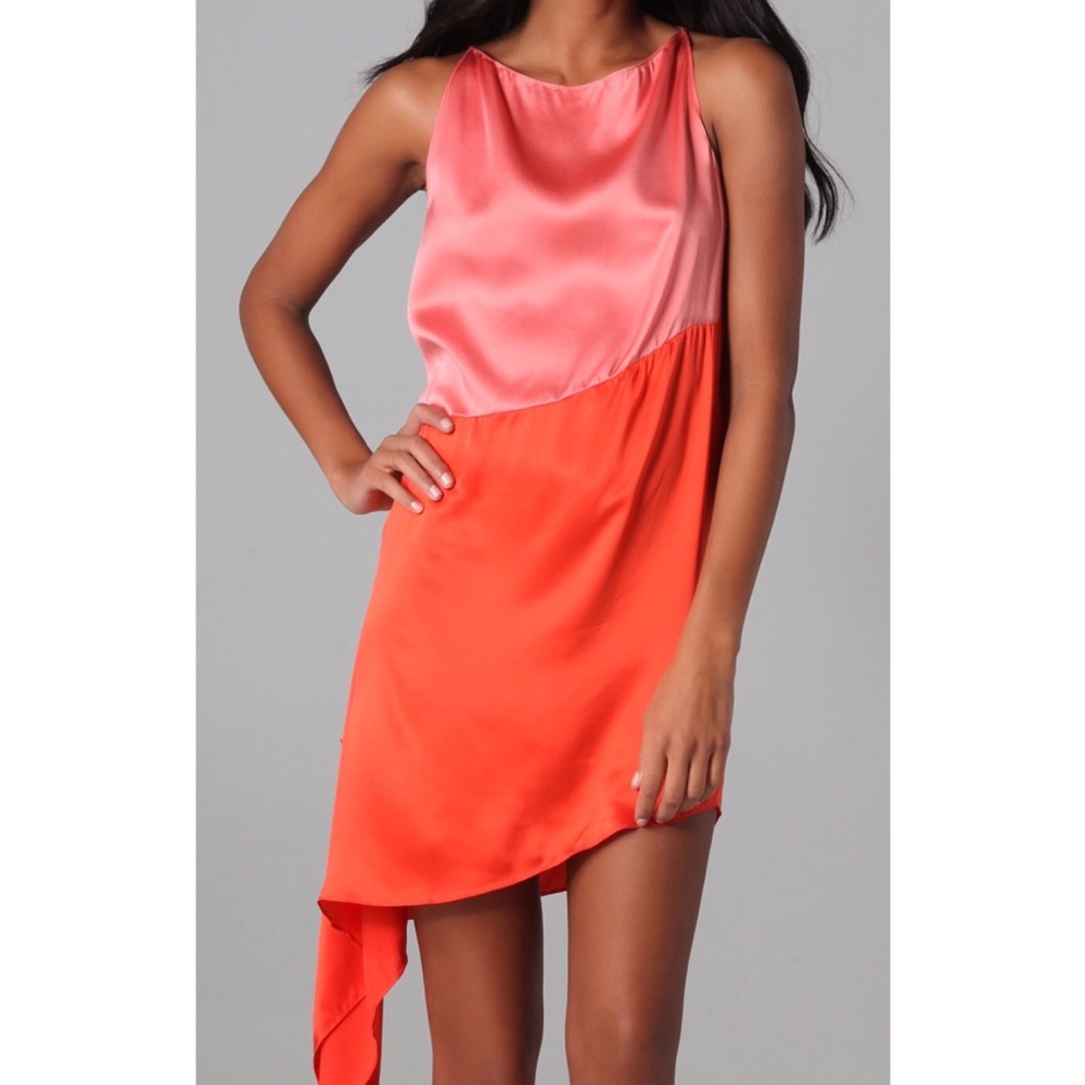 NWT ROBERT RODRIGUEZ COLOR BLOCK CASCADE DRESS